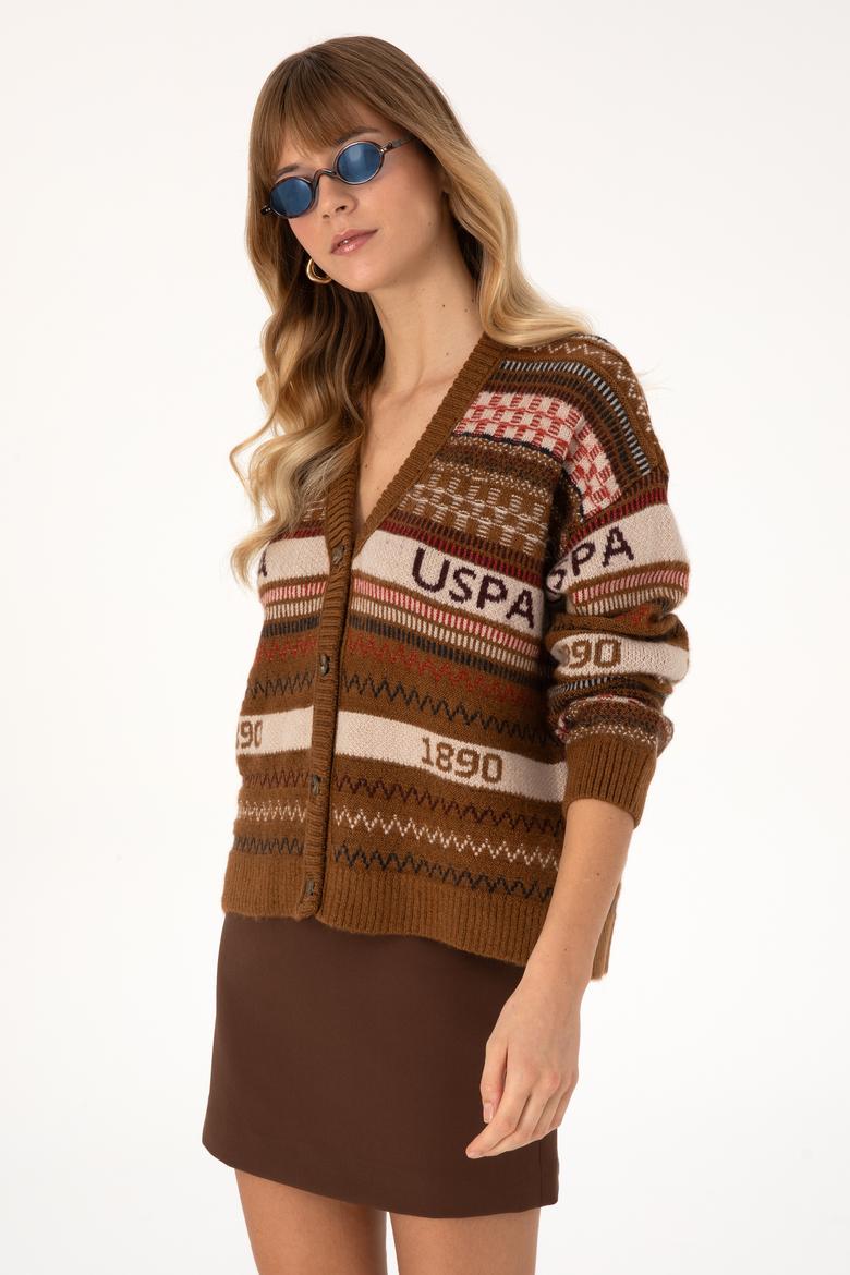 Kadın Camel Triko Hırka - 50310044007