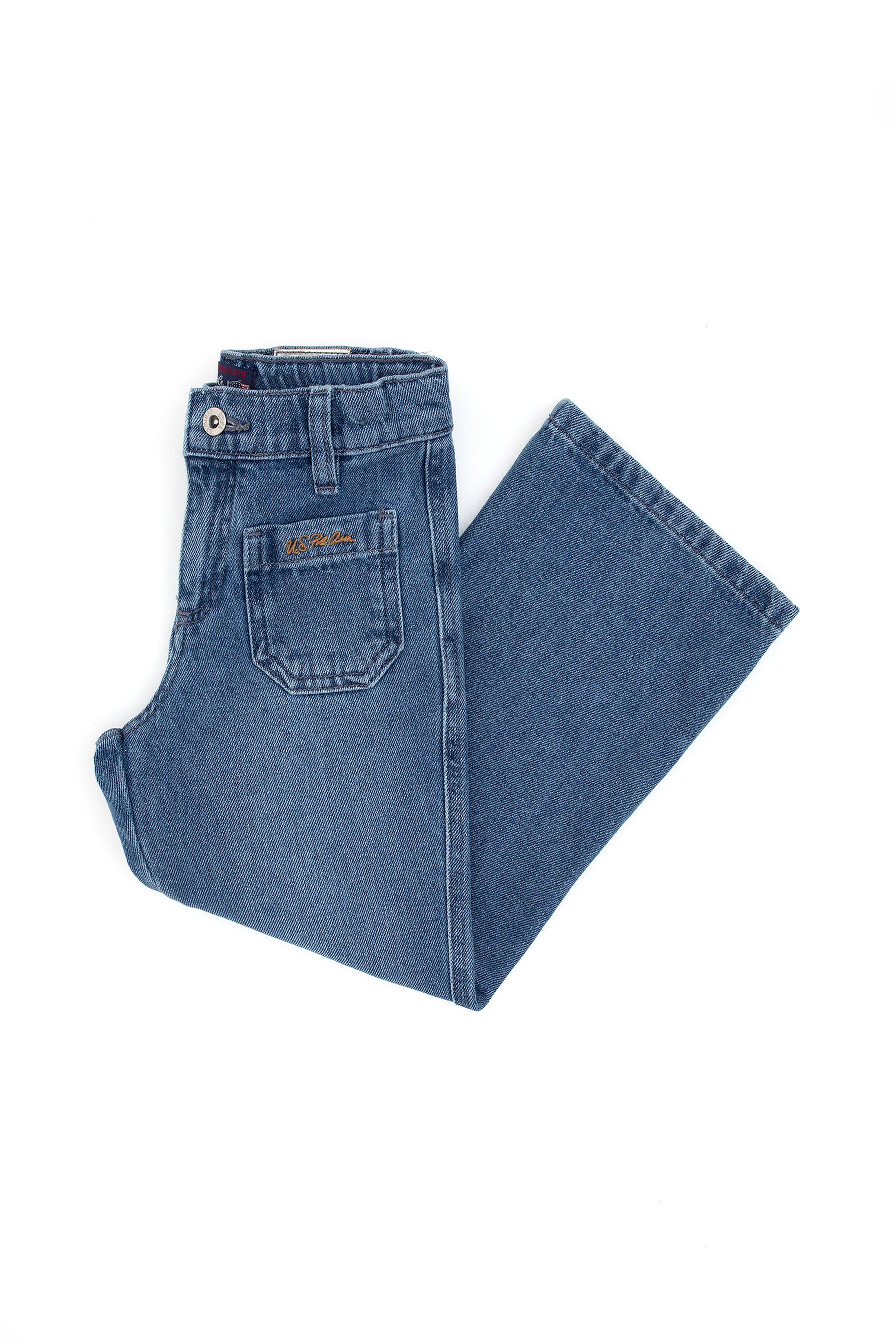 Kız Çocuk Açık Mavi Flare Fit Jean Pantolon - Image 2