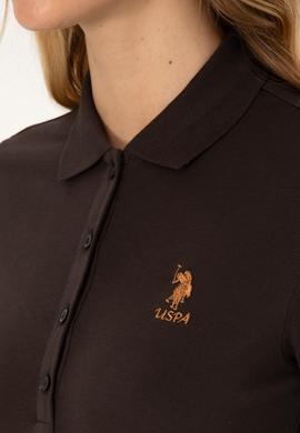 Kadın Kahverengi Basic Polo Yaka Sweatshirt - 50317627030