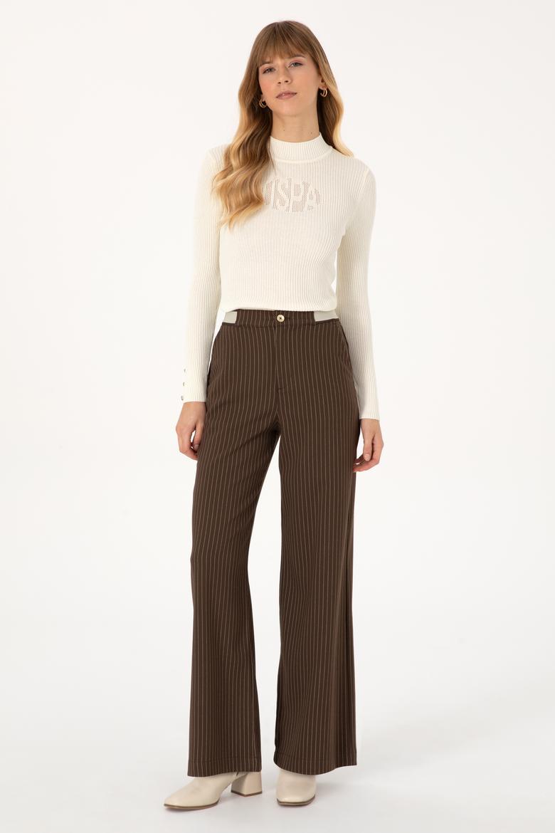 Kadın Krem Yarım Balıkçı Yaka Kazak - 50310051010