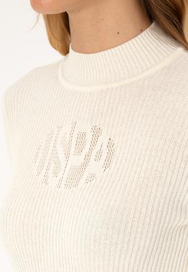 Kadın Krem Yarım Balıkçı Yaka Kazak - 50310051010