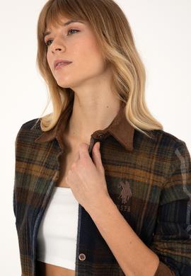 Kadın Kahverengi Uzun Kollu Gömlek - 50308646006