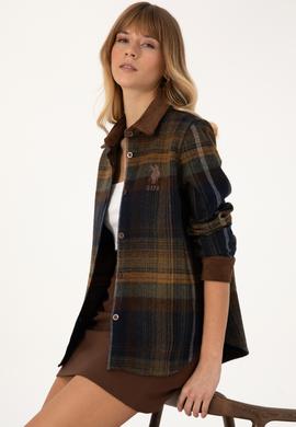 Kadın Kahverengi Uzun Kollu Gömlek - 50308646006