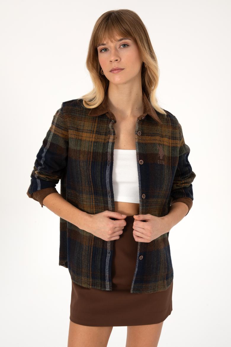 Kadın Kahverengi Uzun Kollu Gömlek