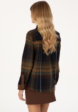 Kadın Kahverengi Uzun Kollu Gömlek - 50308646006