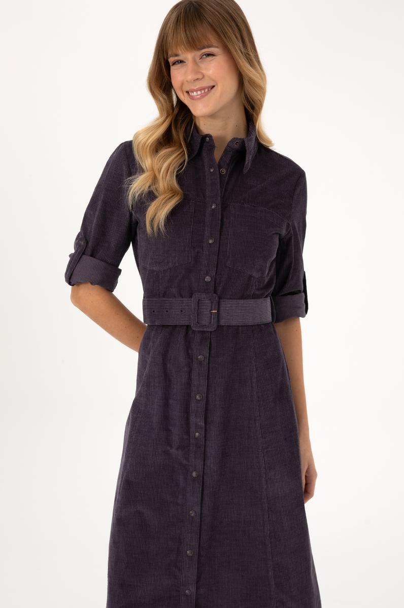 Kadın Mürdüm Dokuma Elbise