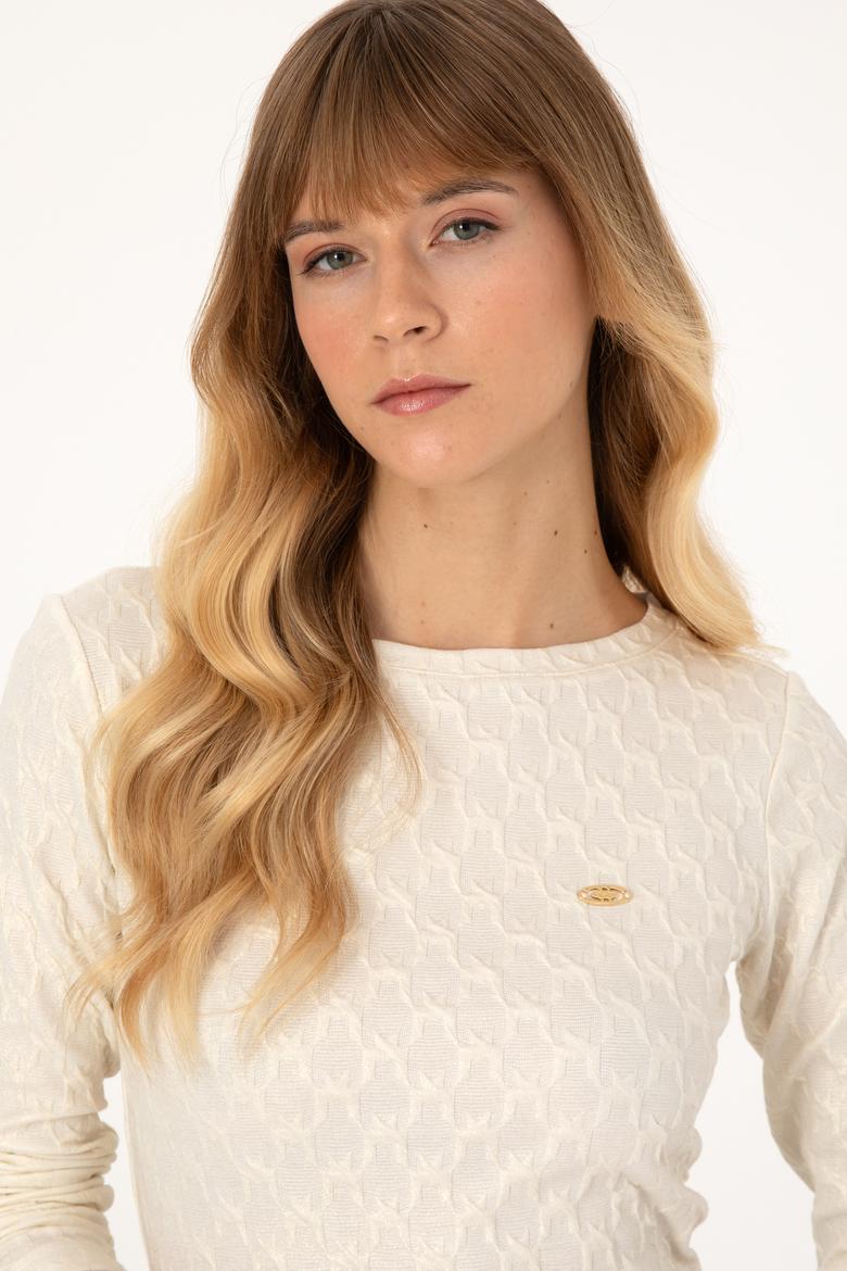 Kadın Krem Sweatshirt - 50309441005