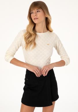 Kadın Krem Sweatshirt - 50309441005