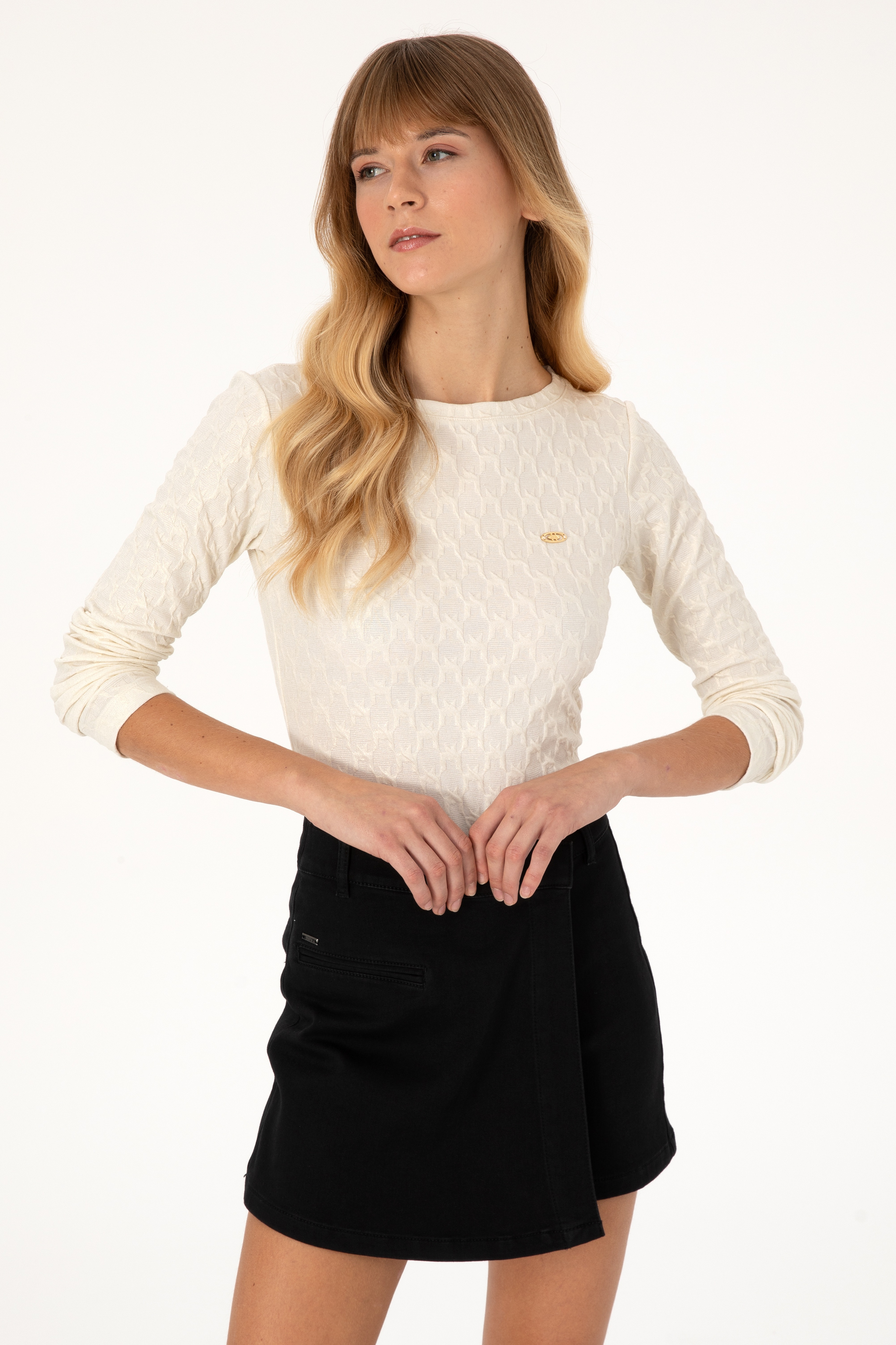 Kadın Krem Sweatshirt - Image 3