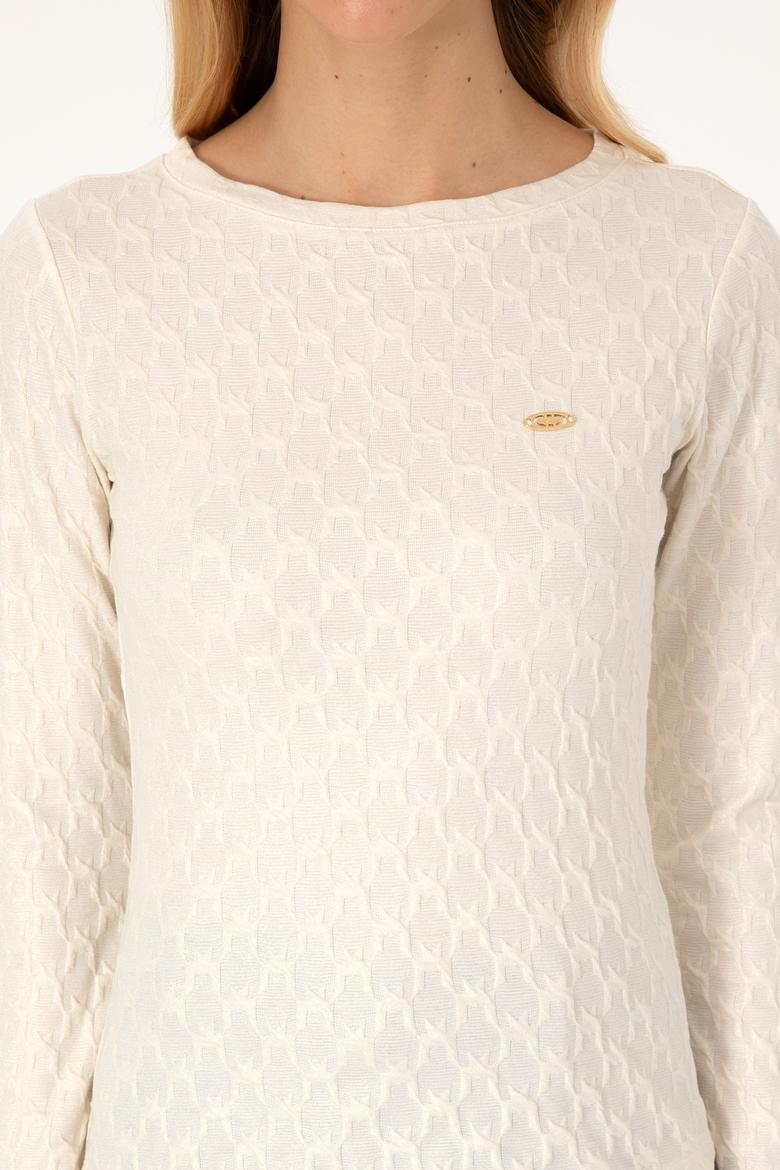 Kadın Krem Sweatshirt - 50309441005