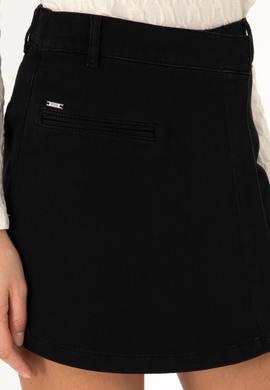 Kadın Siyah Jean Şort Etek - 50309327014