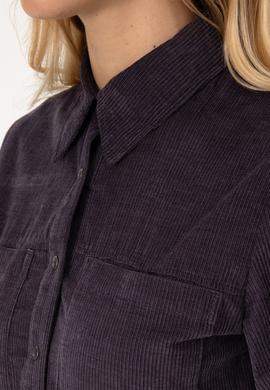 Kadın Mürdüm Dokuma Elbise - 50308622007