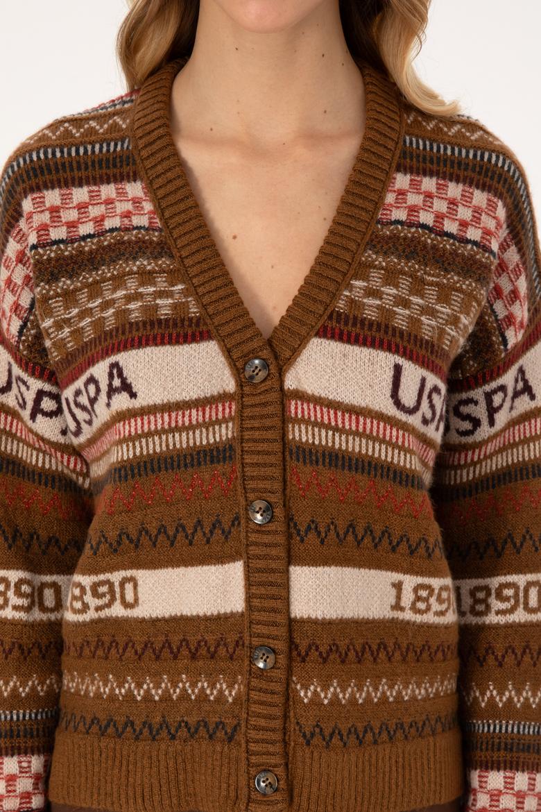 Kadın Camel Triko Hırka - 50310044007