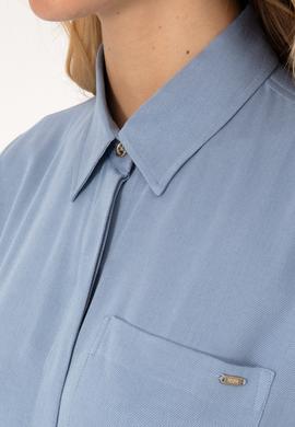 Kadın Açık Mavi Dokuma Elbise - 50317615023