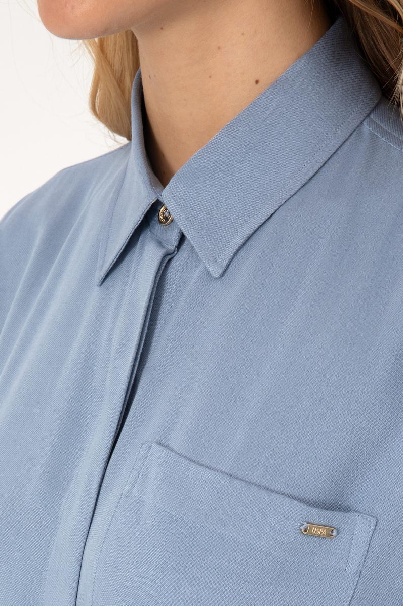 Kadın Açık Mavi Dokuma Elbise