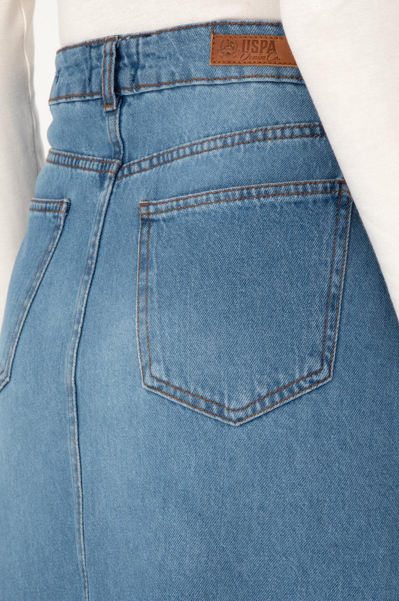 Kadın Mavi Jean Etek