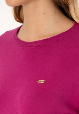 Kadın Pembe Bisiklet Yaka Basic Kazak - 50313579062