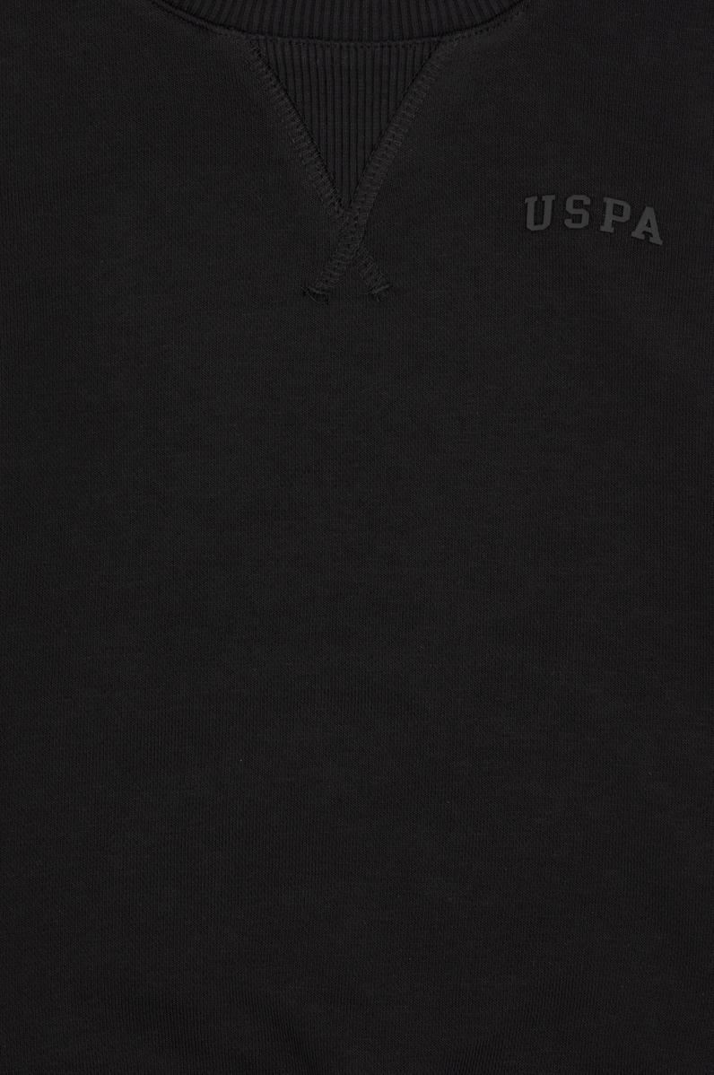 Erkek Çocuk Siyah Bisiklet Yaka Basic Sweatshirt