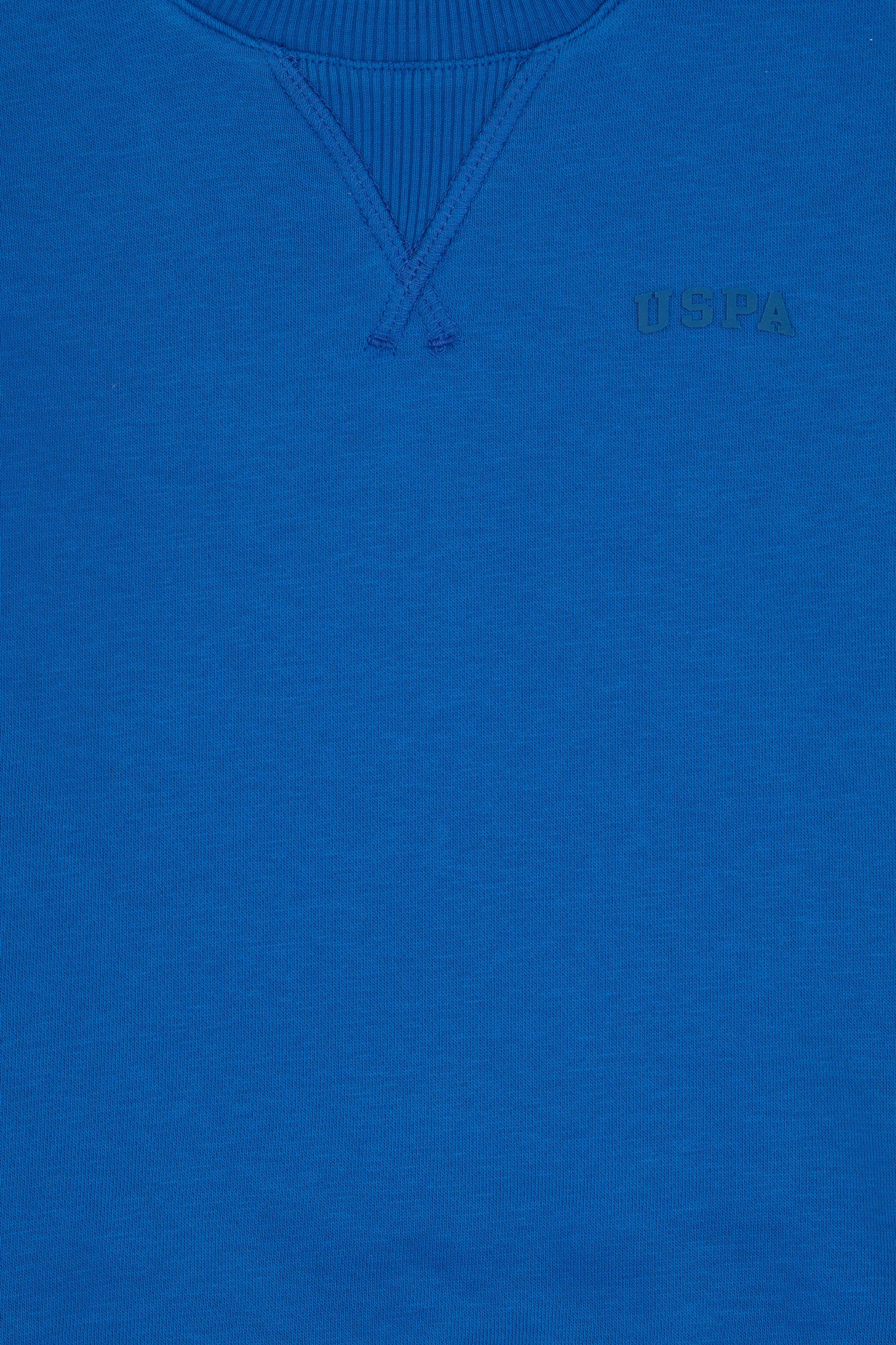 Erkek Çocuk Saks Bisiklet Yaka Basic Sweatshirt