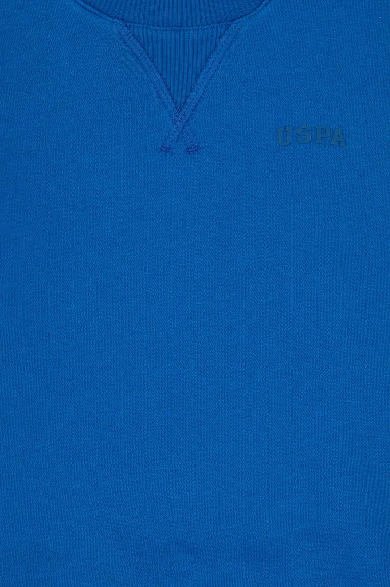 Erkek Çocuk Saks Bisiklet Yaka Basic Sweatshirt