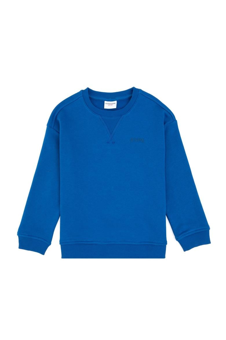 Erkek Çocuk Saks Bisiklet Yaka Basic Sweatshirt - 50313829148