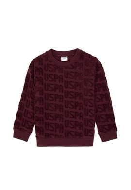 Erkek Çocuk Bordo Bisiklet Yaka Sweatshirt - 50308515031