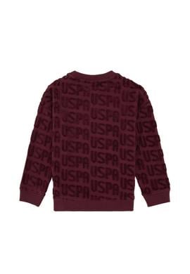 Erkek Çocuk Bordo Bisiklet Yaka Sweatshirt - 50308515031
