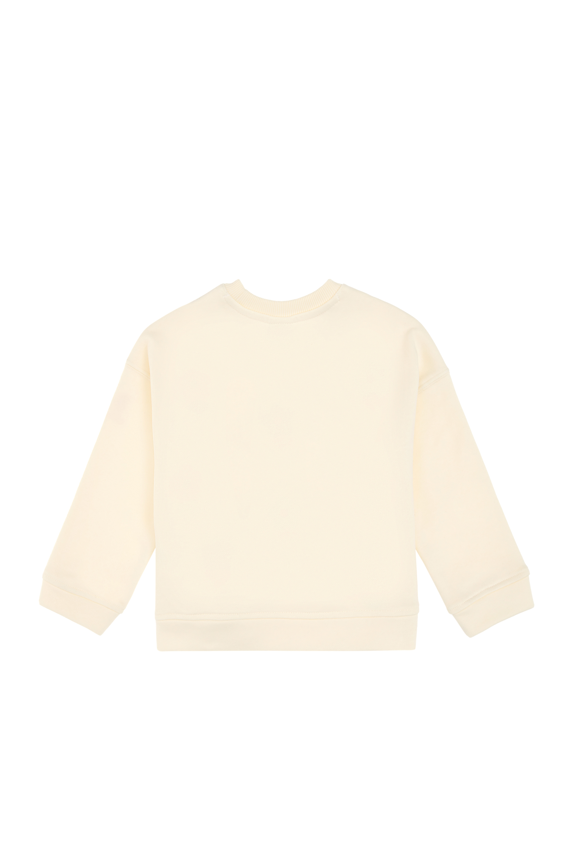 Kız Çocuk Bisiklet Yaka Krem Sweatshirt - Image 3