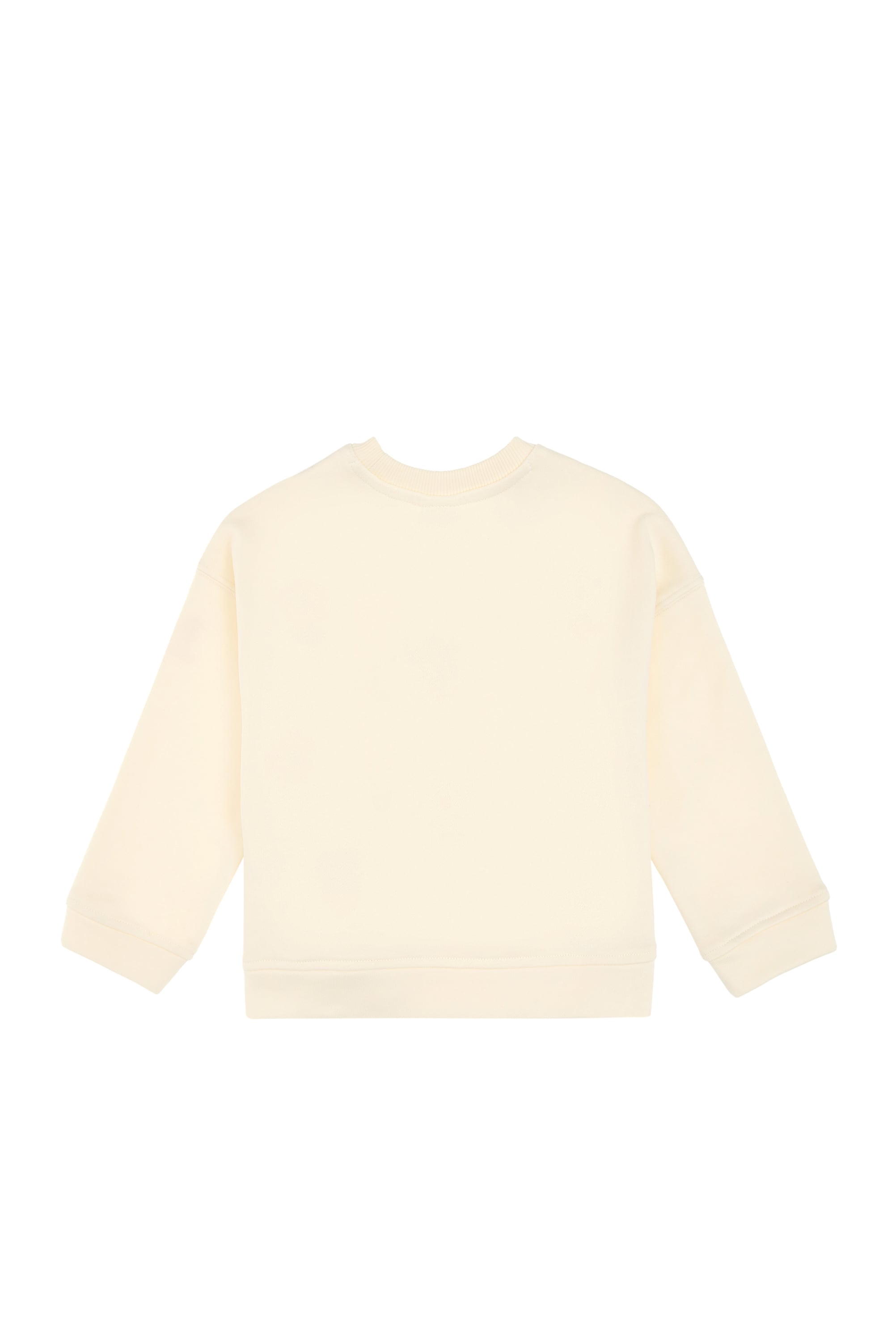 Kız Çocuk Bisiklet Yaka Krem Sweatshirt