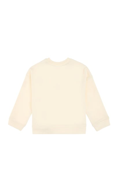 Kız Çocuk Bisiklet Yaka Krem Sweatshirt