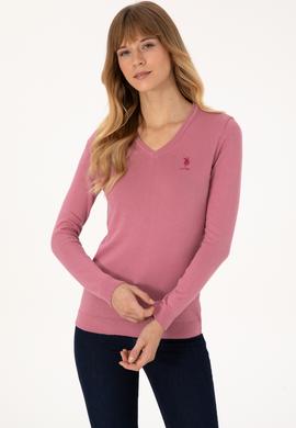 Kadın Pembe Basic Kazak - 50307712083