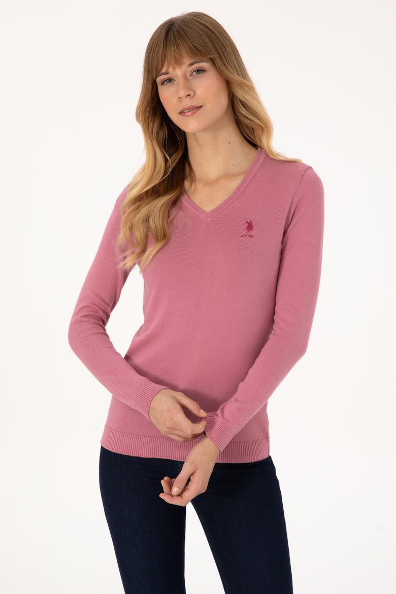 Kadın Pembe Basic Kazak