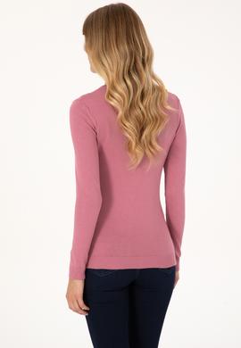 Kadın Pembe Basic Kazak - 50307712083