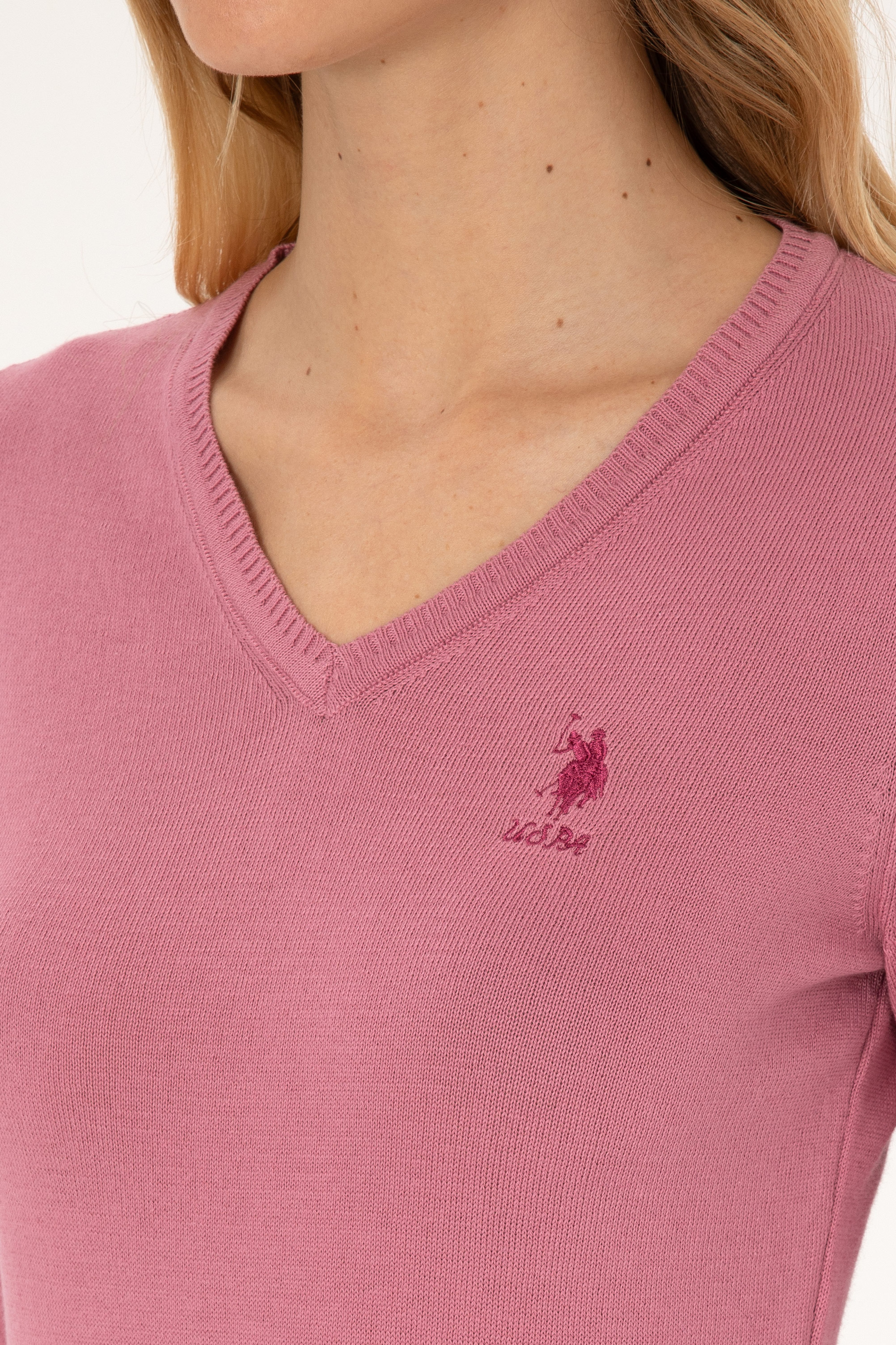 Kadın Pembe Basic Kazak - Image 7