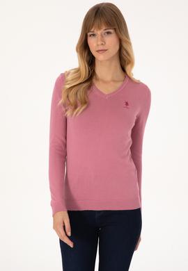 Kadın Pembe Basic Kazak - 50307712083