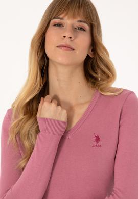 Kadın Pembe Basic Kazak - 50307712083