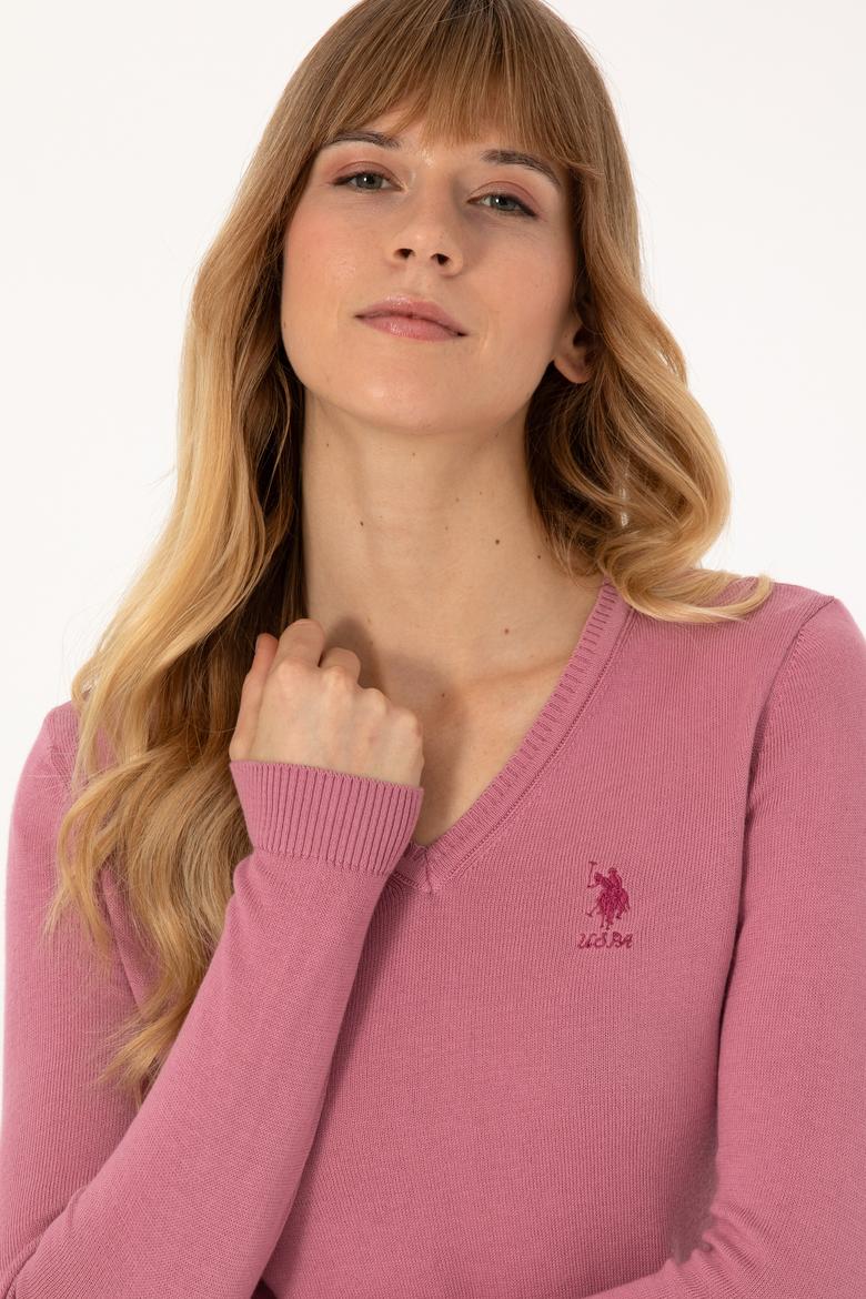 Kadın Pembe Basic Kazak - 50307712083