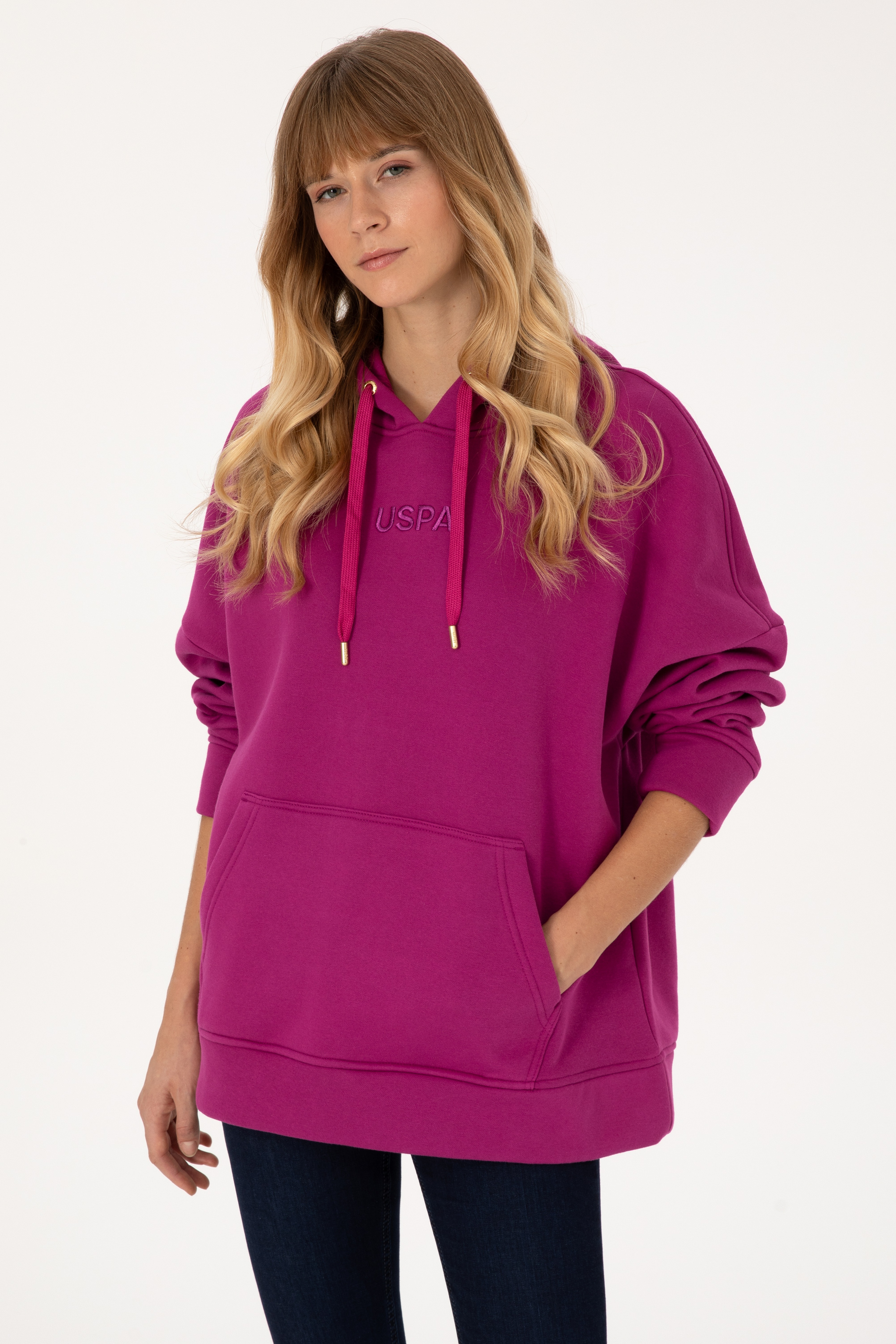 Kadın Fuşya Sweatshirt - Image 1