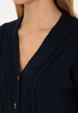 Kadın Açık Lacivert Triko Hırka - 50309657020