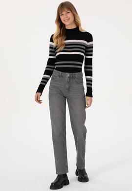 Kadın Siyah Kazak - 50309646012