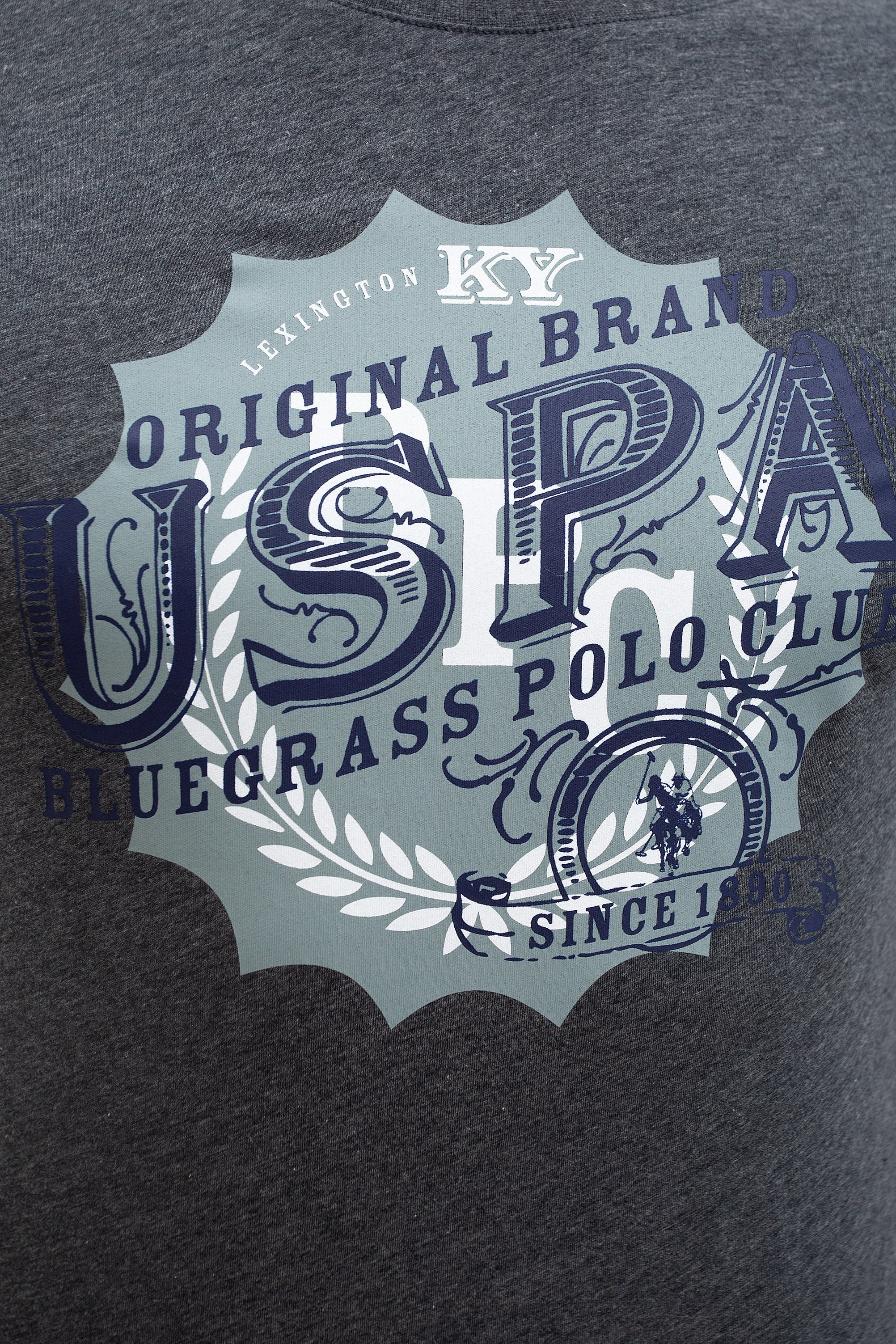 Erkek Koyu Gri Melanj Bisiklet Yaka T-Shirt - 50213569002