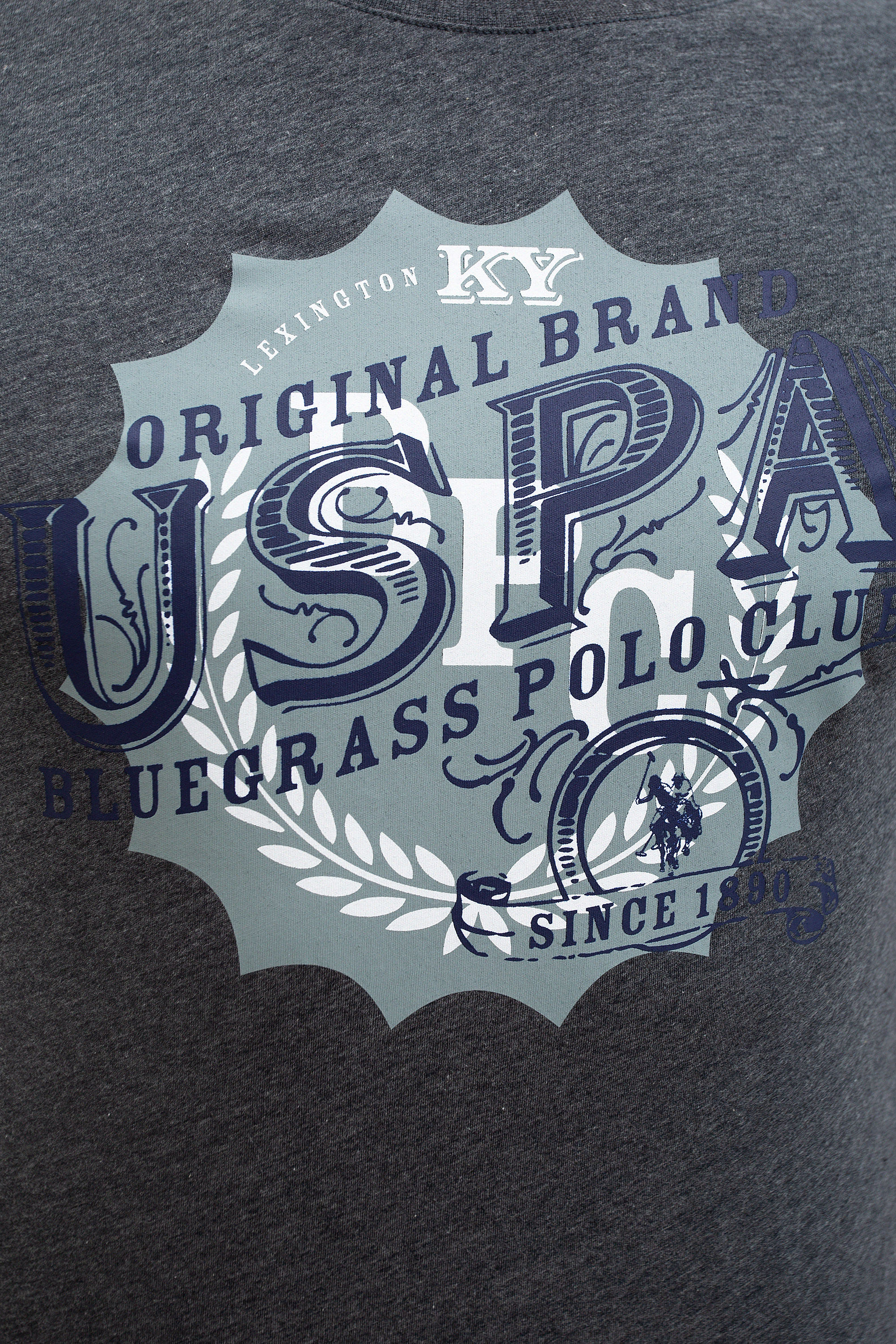 Erkek Koyu Gri Melanj Bisiklet Yaka T-Shirt