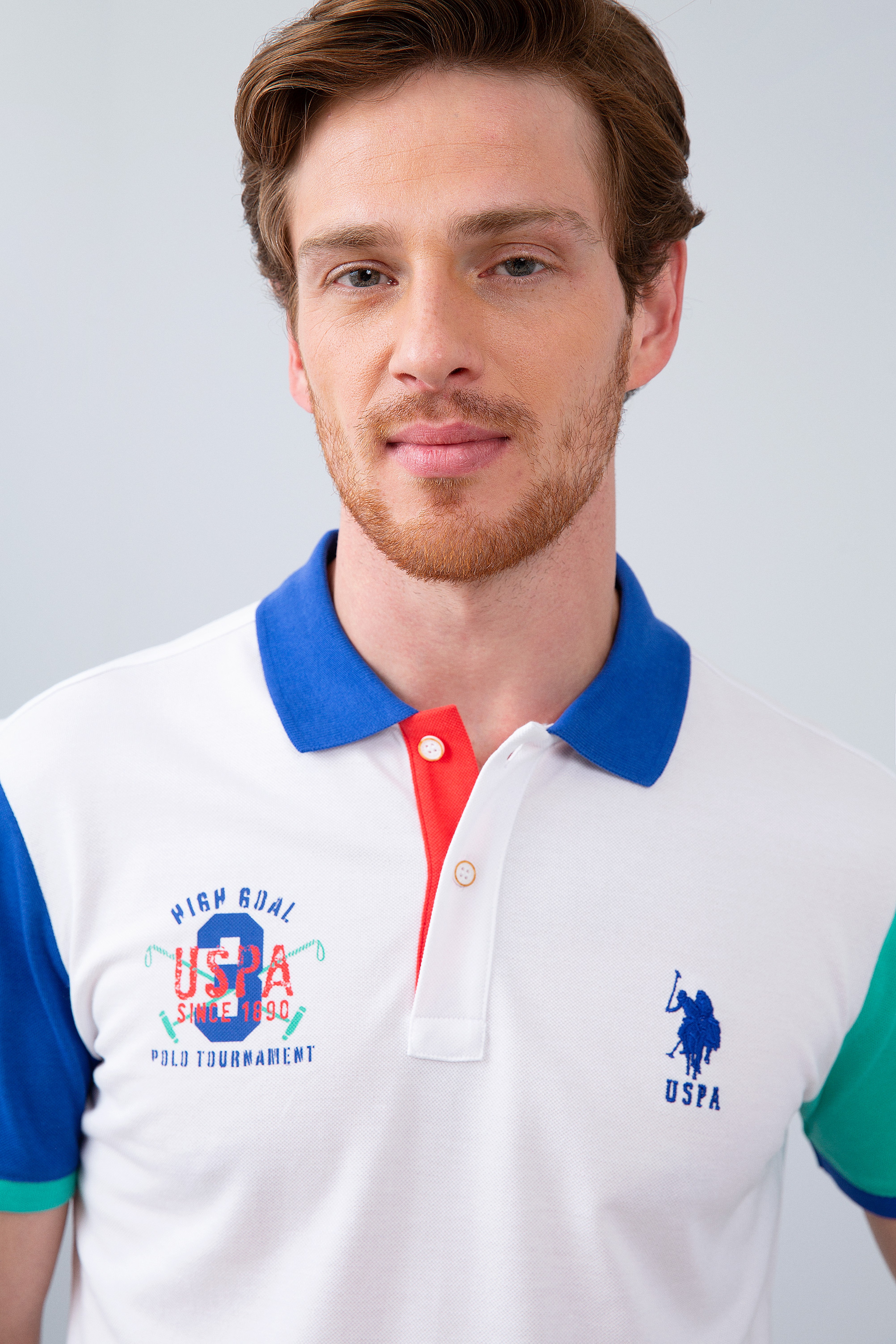 Erkek Saks Polo Yaka T-Shirt - Image 2