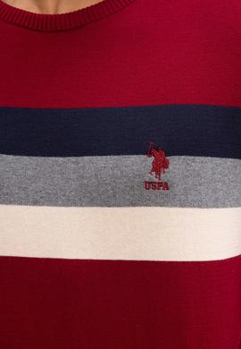 Erkek Bordo Bisiklet Yaka Triko Kazak - 50212017028