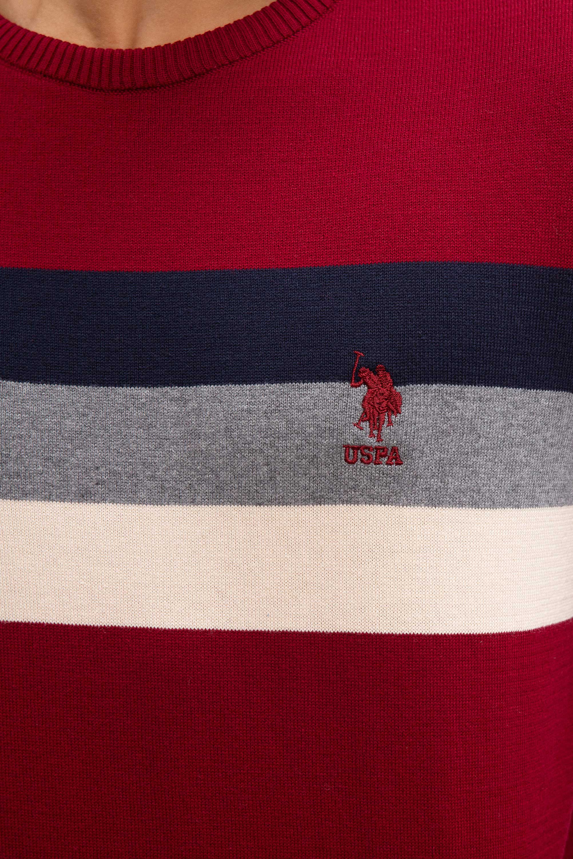 Erkek Bordo Bisiklet Yaka Triko Kazak - 50212017028