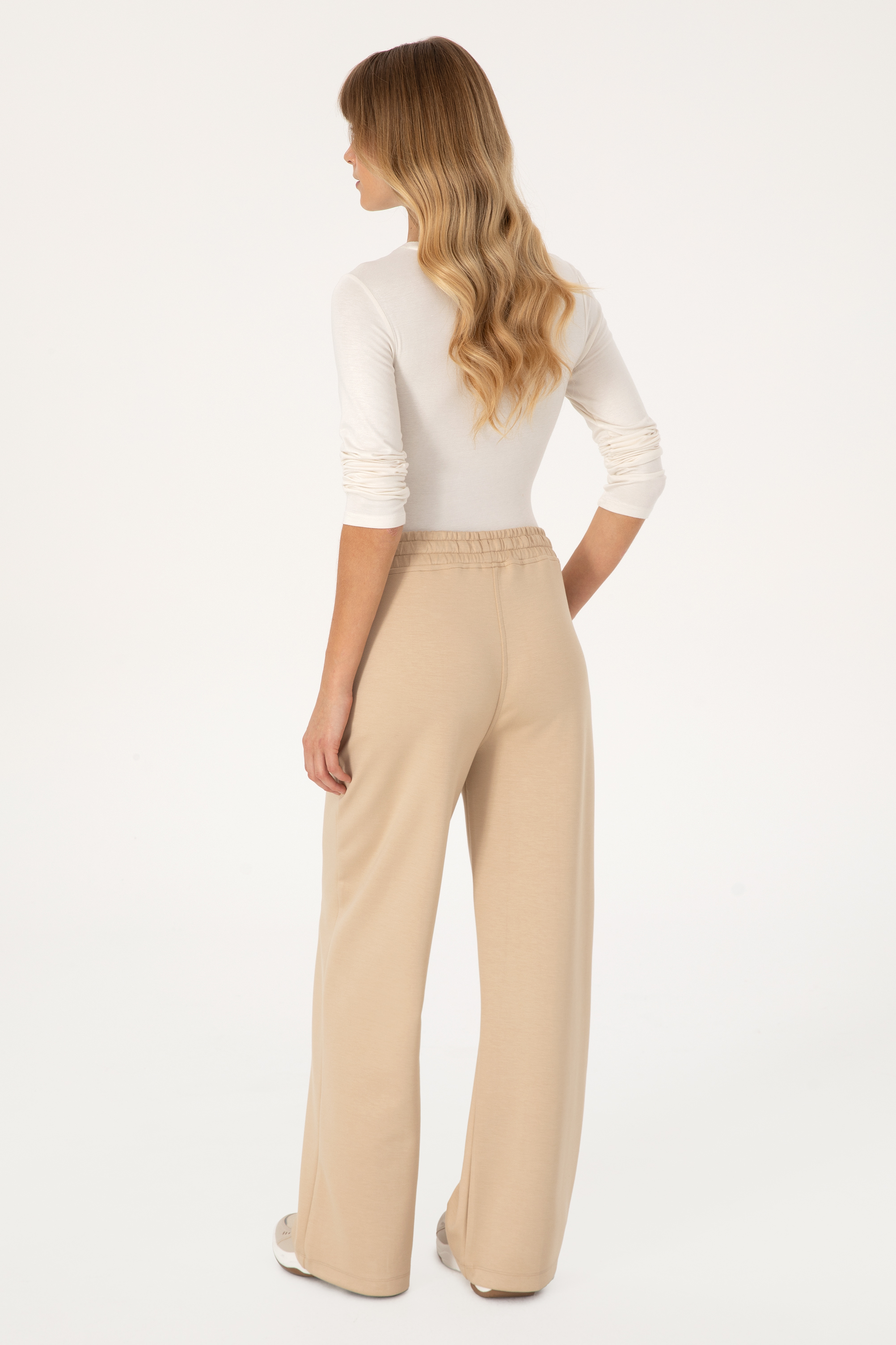 Kadın Kum Loose Fit Eşofman Altı - Image 4