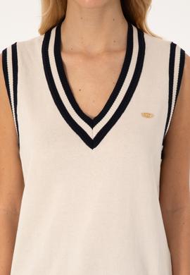 Kadın Krem V Yaka Süveter - 50297131003