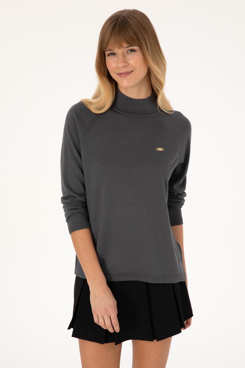 Kadın Antrasit Basic Kazak