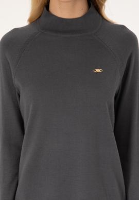 Kadın Antrasit Basic Kazak - 50269009042