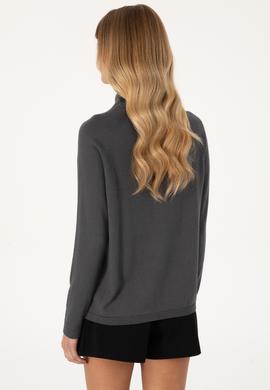 Kadın Antrasit Basic Kazak - 50269009042